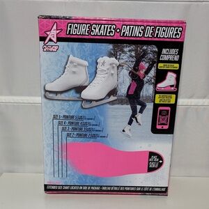 Women's Future Stars White Figure Skates with fur collar NWT
